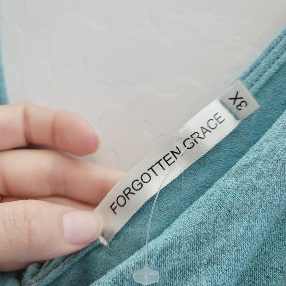 NWT Forgotten Grace Front Pleat Maxi Dress In Robin Egg Chambray Women's Size 3X - Picture 8 of 12